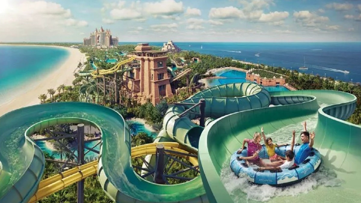 Woman Falling Off Water Slide